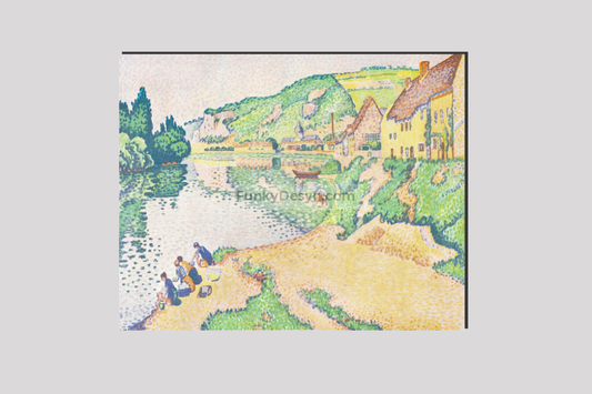 The Andelys (1895) Painting In High Resolution By Paul Signac 16X20 Inches/ Wrapped Canvas Decor