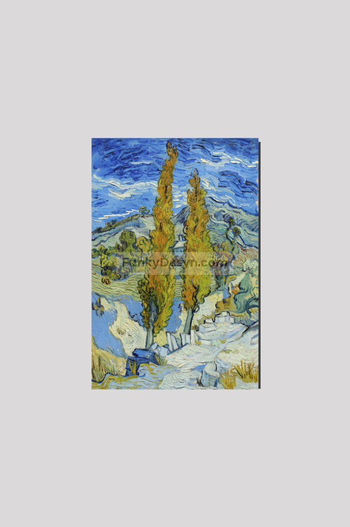 The Poplars At Saint-Rémy (1889) By Vincent Van Gogh. 8X12 Inches/ Wrapped Canvas
