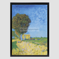 Vincent Van Goghs Avenue At Arles With Houses (1888) 8.3X11.7 Inches/ Black Framed Poster