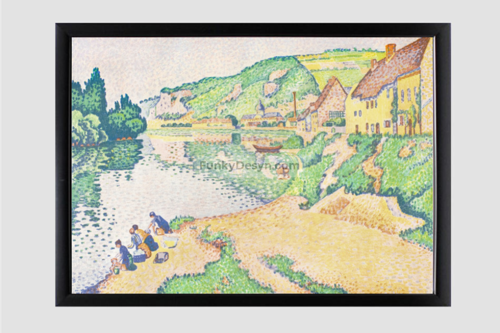 The Andelys (1895) Painting In High Resolution By Paul Signac 11.7X16.54 Inches/ Black Framed Poster