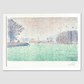At Flushing (A Flessingue) (1895) Print By Paul Signac 8.3X11.7 Inches/ White Framed Poster Decor