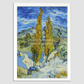 The Poplars At Saint-Rémy (1889) By Vincent Van Gogh. 8.3X11.7 Inches/ White Framed Poster