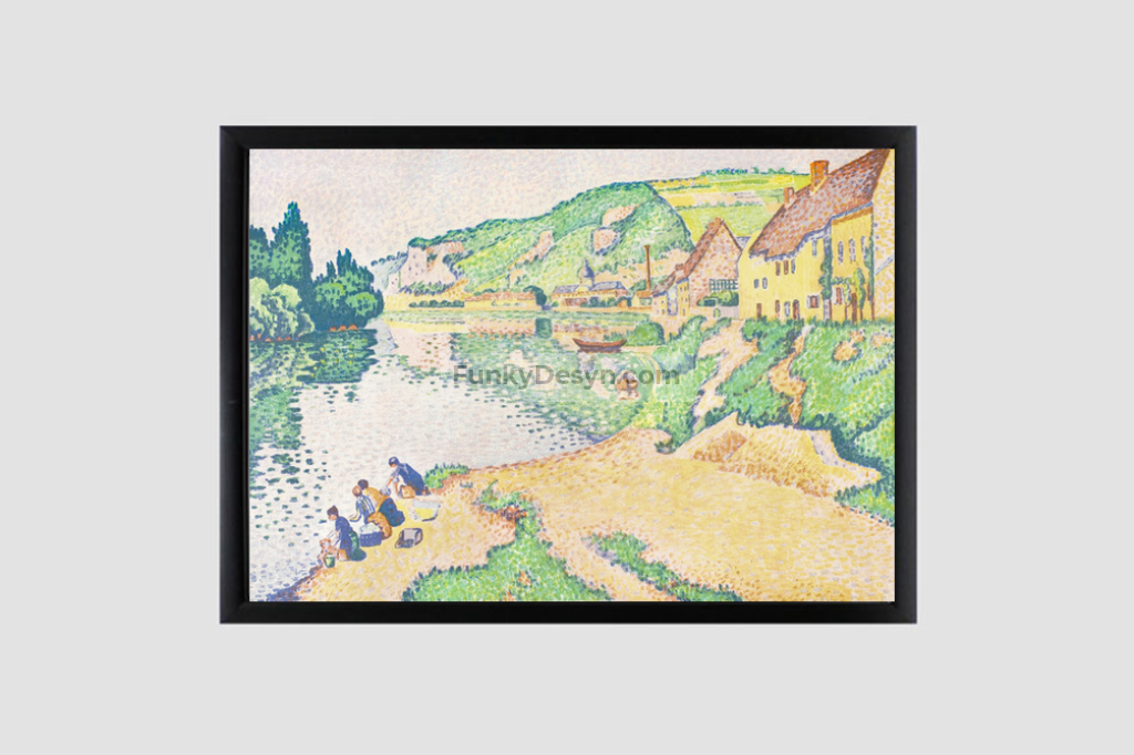 The Andelys (1895) Painting In High Resolution By Paul Signac 8.3X11.7 Inches/ Black Framed Poster