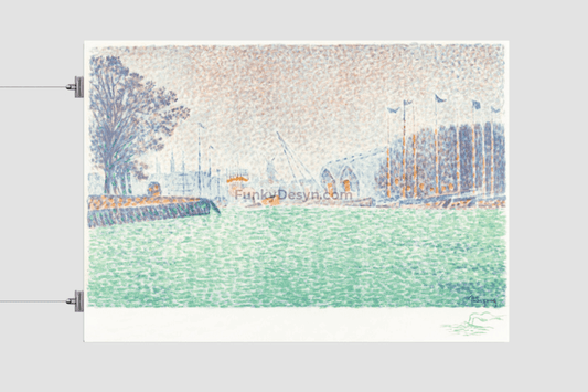 At Flushing (A Flessingue) (1895) Print By Paul Signac 11.7X16.54 Inches/ Rolled Poster Decor