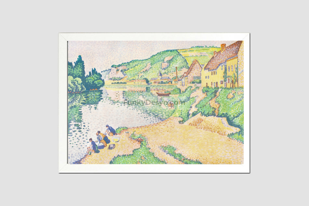 The Andelys (1895) Painting In High Resolution By Paul Signac 8.3X11.7 Inches/ White Framed Poster
