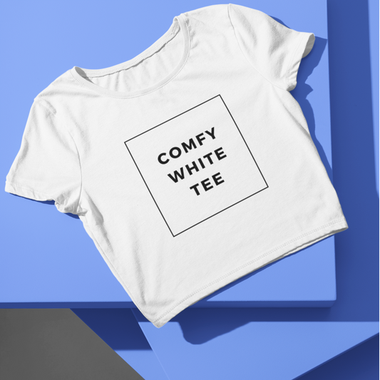 Comfy White Tee - Crop Top