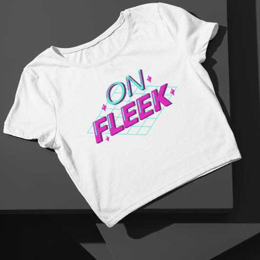 Blue and Pink Aesthetic Modern Futuristic On Fleek - Crop Top