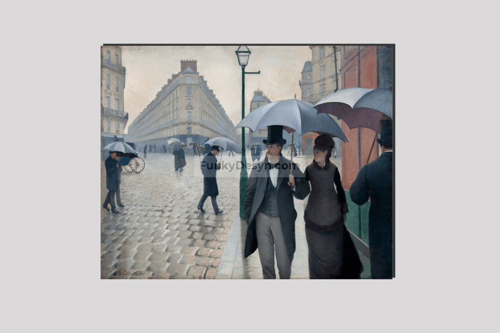 Paris Street Rainy Day (1877) painting  by Gustave Caillebotte