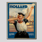 Holland Tourism Vintage Poster 16X20 Inches/ Wrapped Canvas Decor