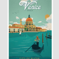 Venice Vintage Travel Poster 11.7X16.54 Inches/ Rolled Decor