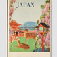 Visit Japan Vintage Travel Poster 11.7X16.54 Inches/ Rolled Decor