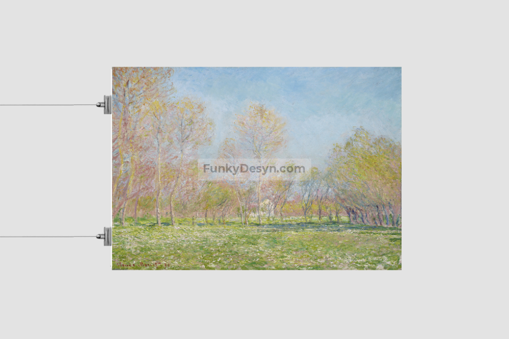 Claude Monets Spring In Giverny (1890) 8.3X11.7 Inches/ Rolled Poster