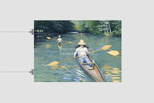 Skiffs (1877) painting  by Gustave Caillebotte
