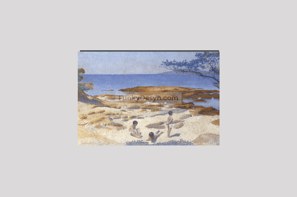 Beach at Cabasson (1891–1892) painting in high resolution by Henri-Edmond Cross