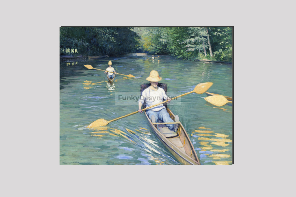 Skiffs (1877) painting  by Gustave Caillebotte