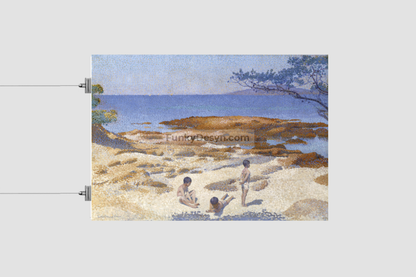 Beach at Cabasson (1891–1892) painting in high resolution by Henri-Edmond Cross