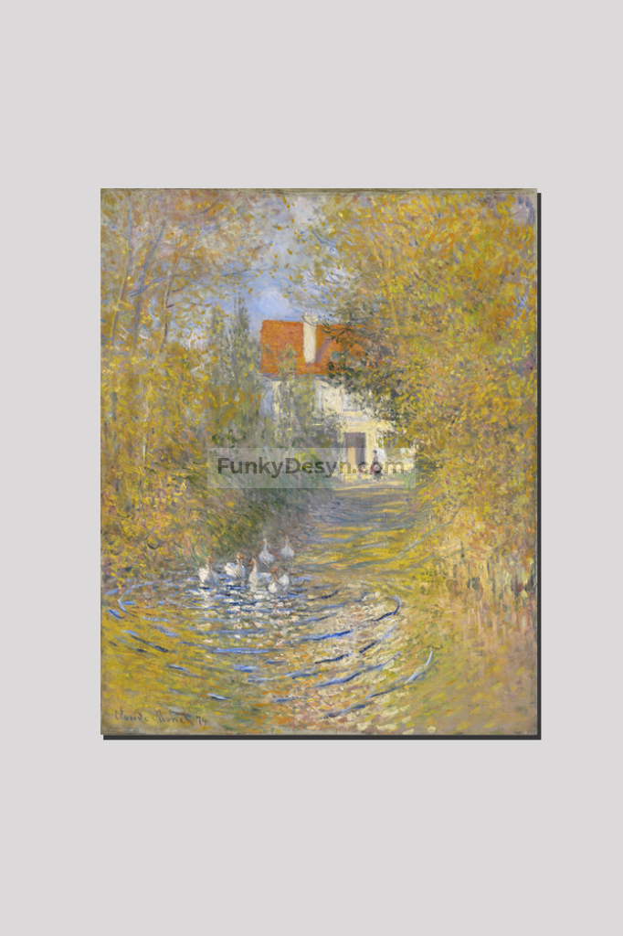 Claude Monets The Geese (1874) 16X20 Inches/ Wrapped Canvas