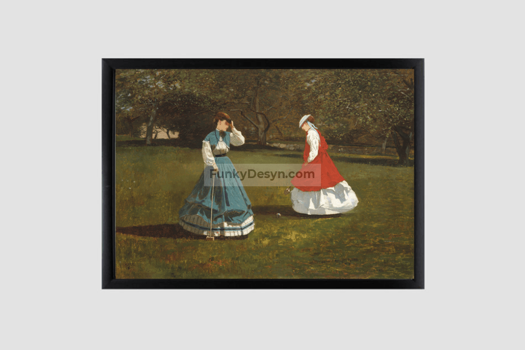 A Game of Croquet (1866) by Winslow Homer