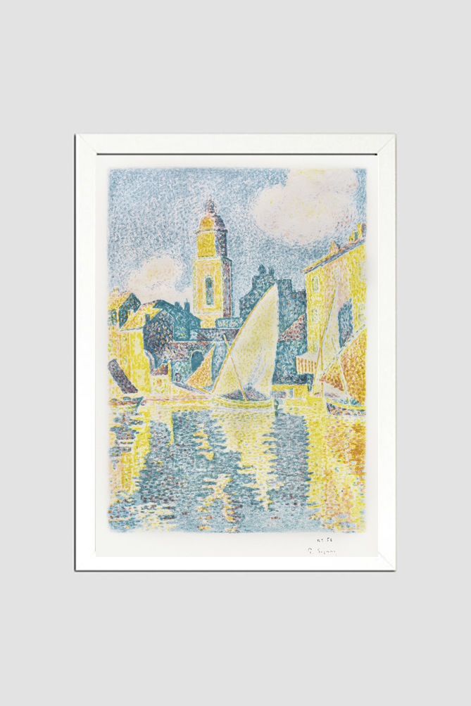 The Port, Saint–Tropez (ca. 1897–198) print in high resolution by Paul Signac