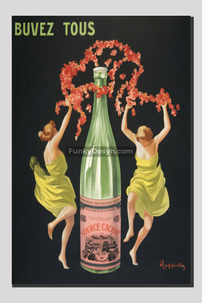Drink all Evian-Cachat (ca.1912) by Leonetto Cappiello.