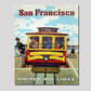 United Airlines San Francisco Vintage Poster 16X20 Inches/ Wrapped Canvas Decor