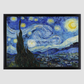 The Starry Night (1889) By Vincent Van Gogh 8.3X11.7 Inches/ Black Framed Poster