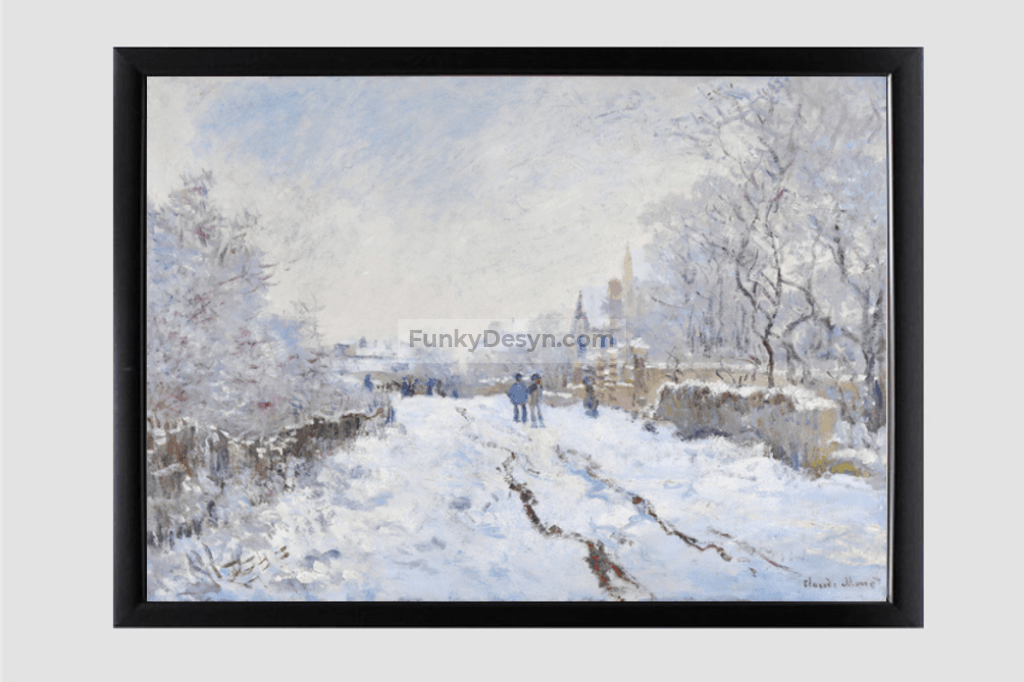Claude Monets The Magpie (18681869) 11.7X16.54 Inches/ Black Framed Poster