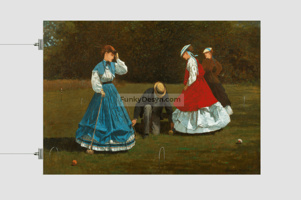 Croquet Scene (1866) by Winslow Homer