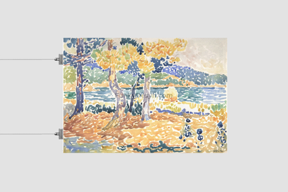 Pines on the Coastline (1856–1910) painting in high resolution by Henri-Edmond Cross.