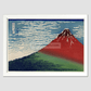 Katsushika Hokusai's Fine Wind, Clear Morning (1760-1849), a famous traditional Japanese Ukyio-e style illustration of Mount Fuji