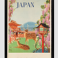 Visit Japan Vintage Travel Poster 11.7X16.54 Inches/ Black Framed Decor