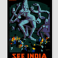 See India Ellora - Vintage Travel Poster 11.7X16.54 Inches/ Rolled Decor
