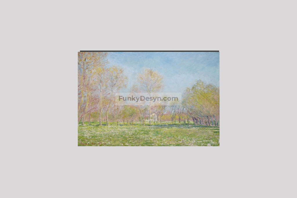 Claude Monets Spring In Giverny (1890) 8X12 Inches/ Wrapped Canvas