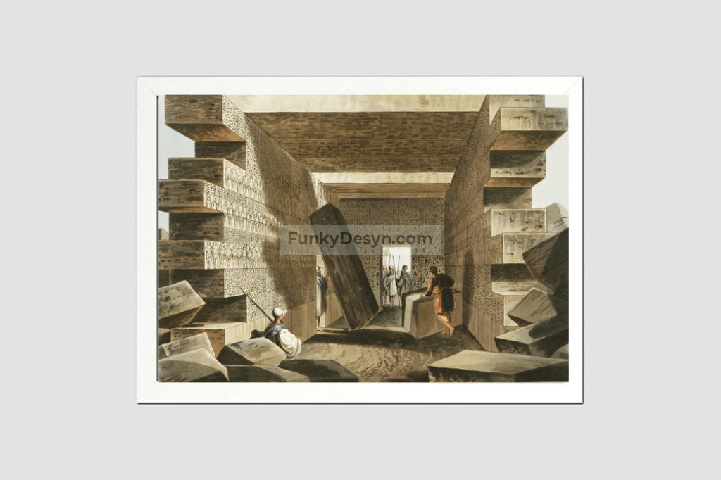 Interior of the Temple of Jupiter Ammon by Luigi Mayer (1755-1803).