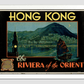 Hong Kong Vintage Travel Poster 11.7X16.54 Inches/ White Framed Poster Decor