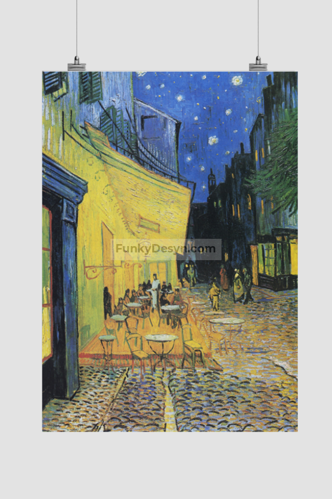 Vincent Van Goghs Café Terrace At Night (1888) Famous Painting 11.7X16.54 Inches/ Rolled Poster