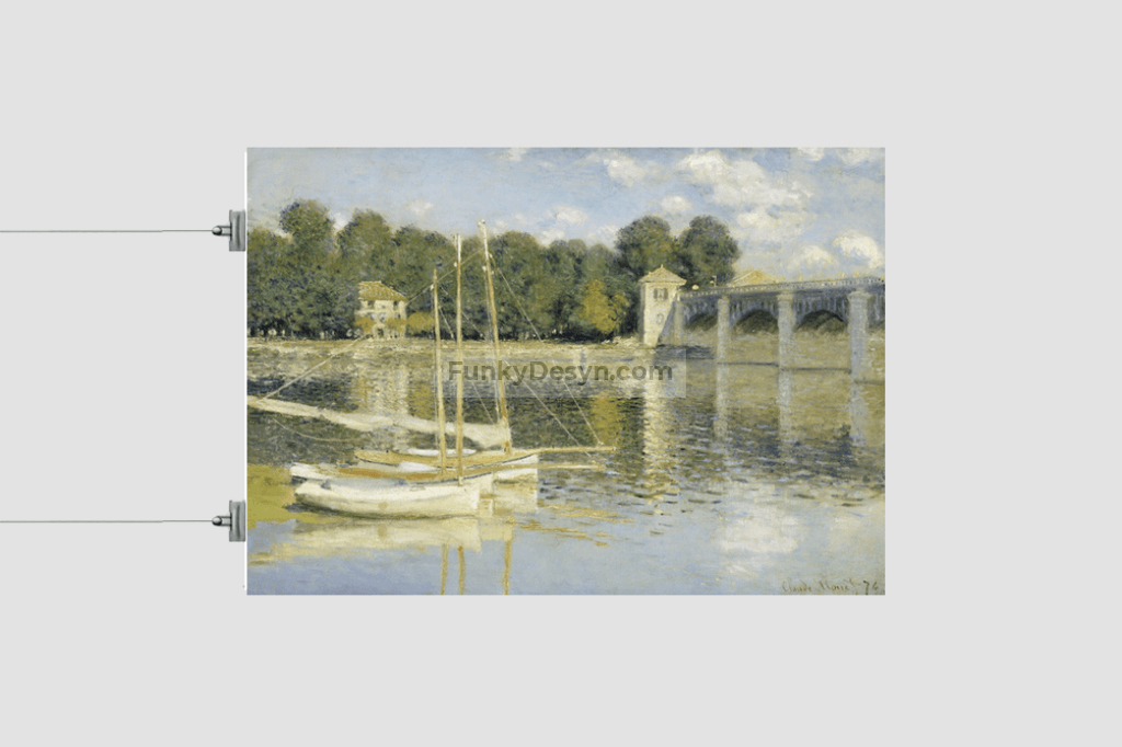 Monets The Argenteuil Bridge (1874) 8.3X11.7 Inches/ Rolled Poster