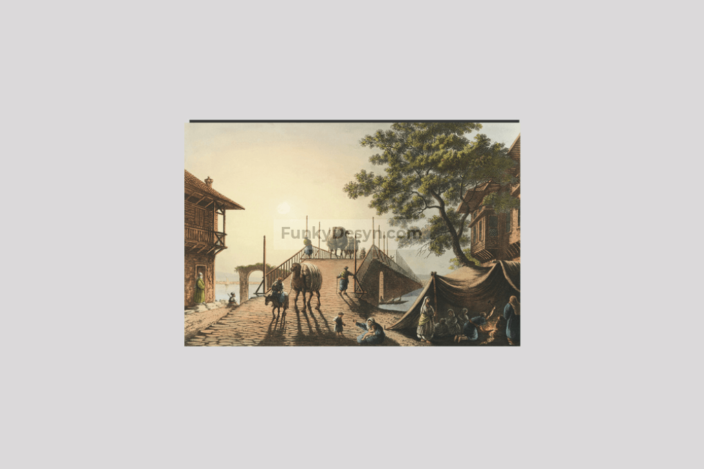 Ponte piccolo from Views in the Ottoman Dominions, in Europe, in Asia, and some of the Mediterranean islands (1810) by Luigi Mayer (1755-1803).