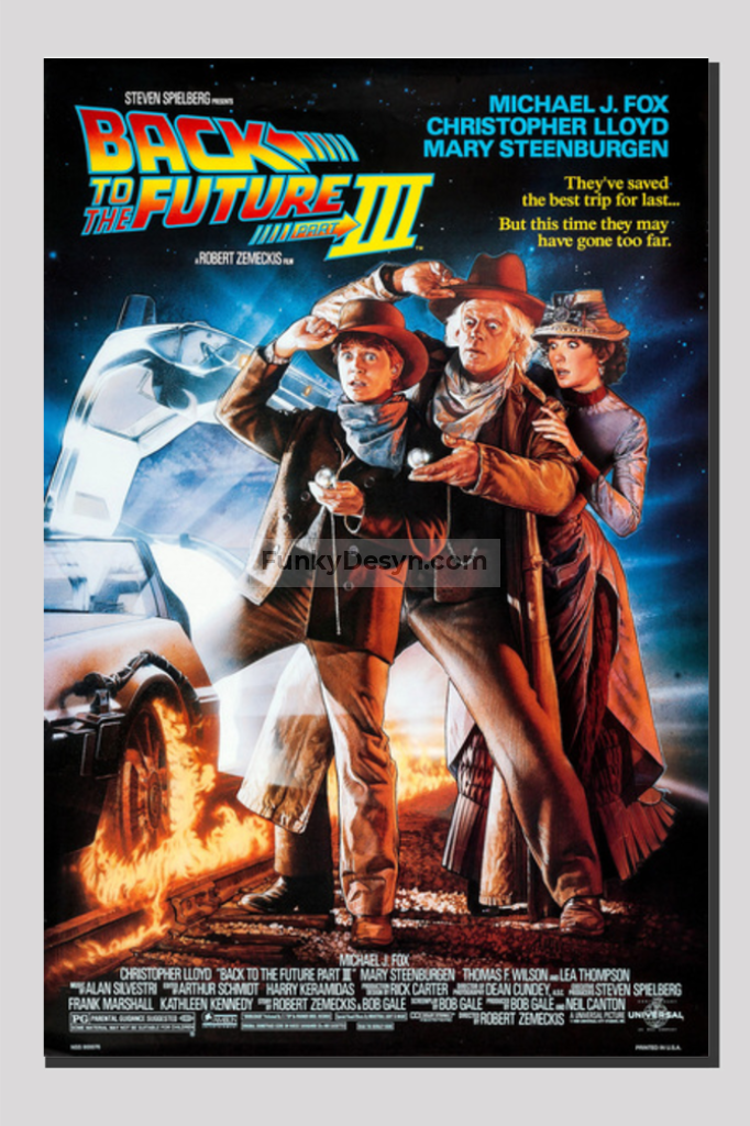 Back To The Future Part 3-1990 20X30 Inches/ Wrapped Canvas Decor