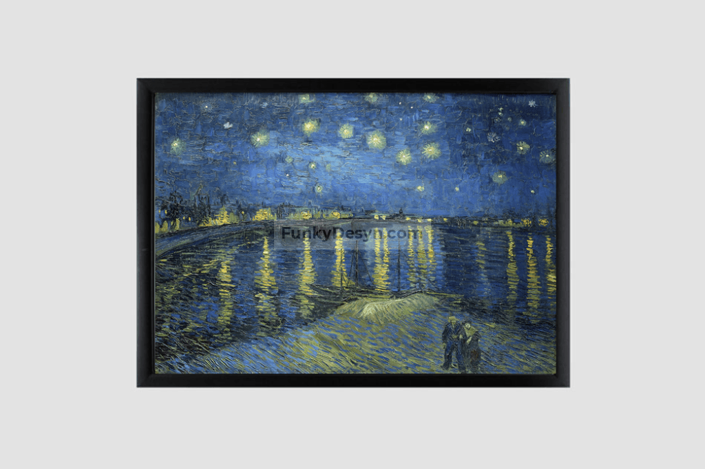 Vincent Van Goghs Starry Night Over The Rhone (1888) Famous Landscape Painting 8.3X11.7 Inches/