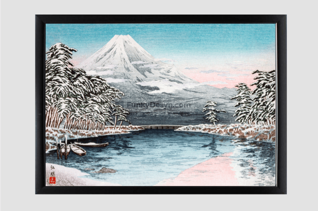 Mt. Fuji from Tagonoura, Snow Scene (1932)