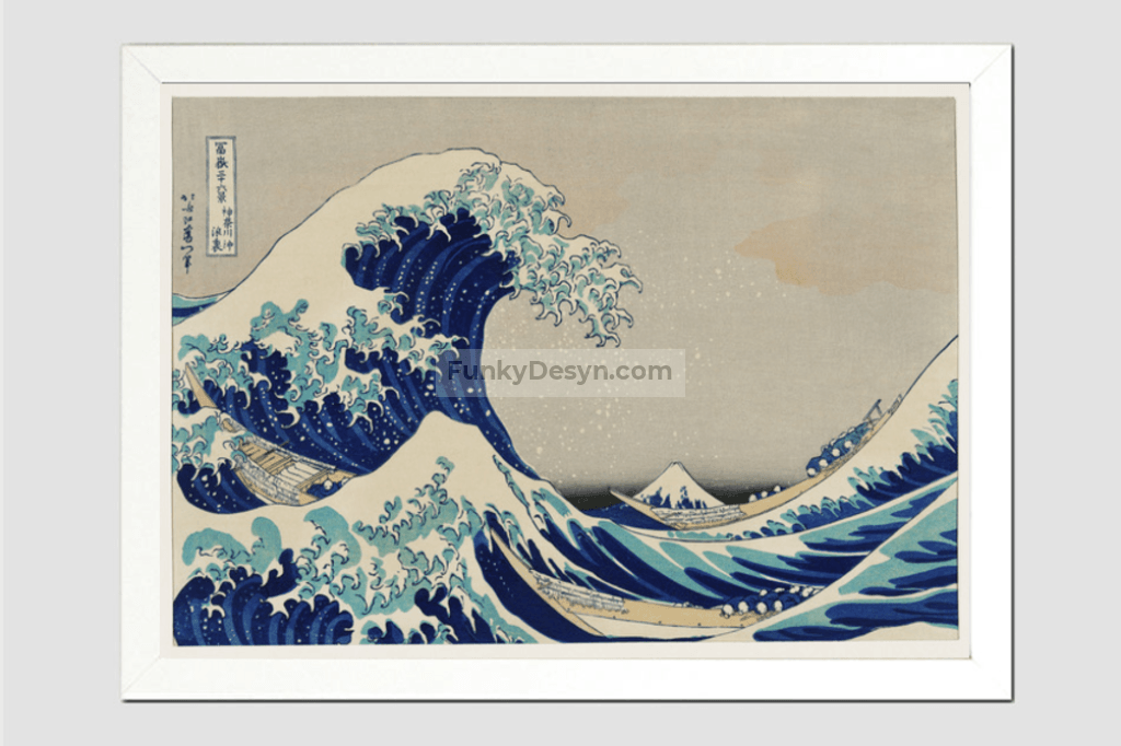 Kanazawa Oki Nami Ura By Katsushika Hokusai (1760-1849) A Traditional Japanese Ukyio-E Style