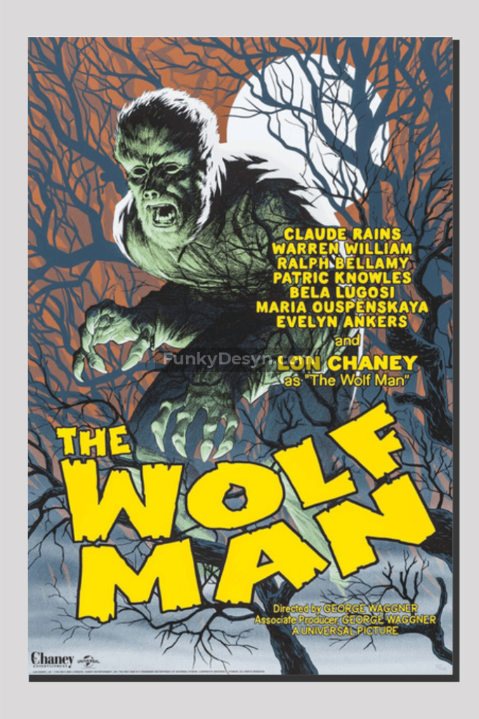 The Wolf Man -1941 20X30 Inches/ Wrapped Canvas Decor