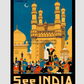 Visit India- Vintage Hyderabad Poster 11.7X16.54 Inches/ Rolled Decor