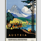 Austria Vintage Travel Poster 11.7X16.54 Inches/ Rolled Decor