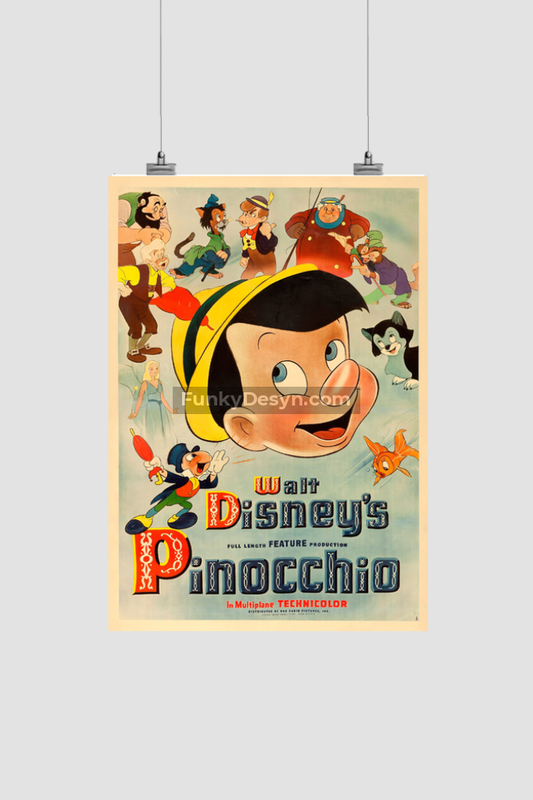 Pinocchio -1940 8.3X11.7 Inches/ Rolled Poster Decor