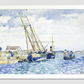 Marine Scene (Boats near Venice) (1903) painting by Henri-Edmond Cross.