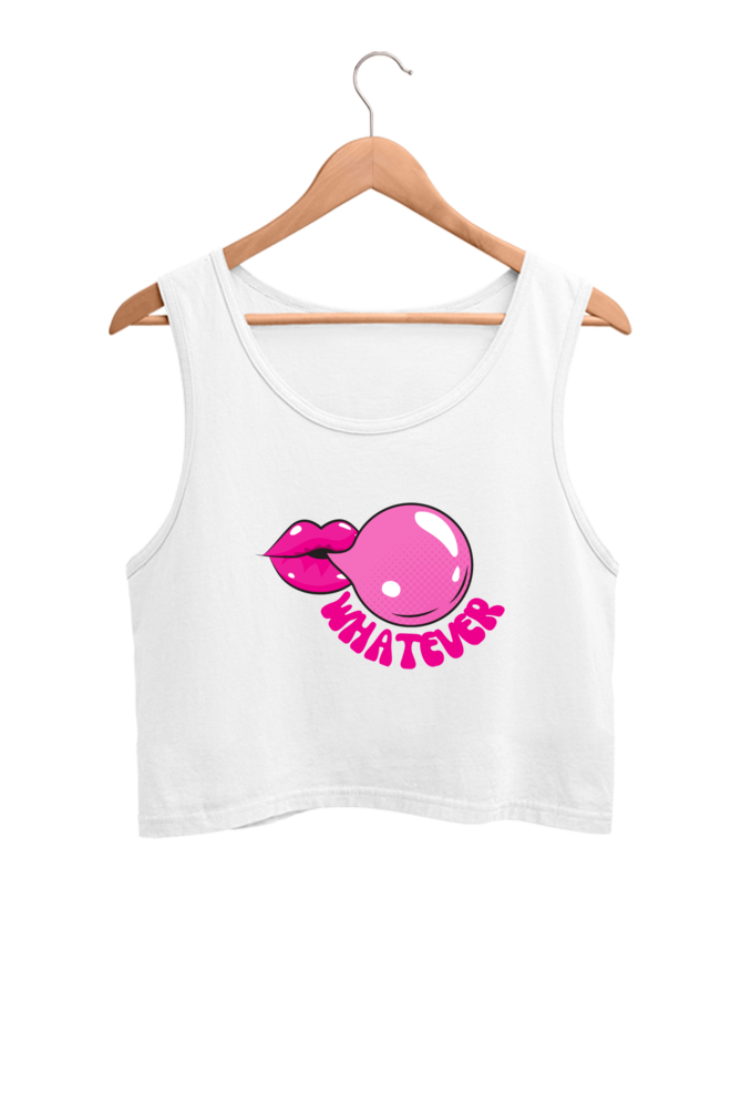 Pop Art Mouth Bubble Gum Unisex Crop Tank Top