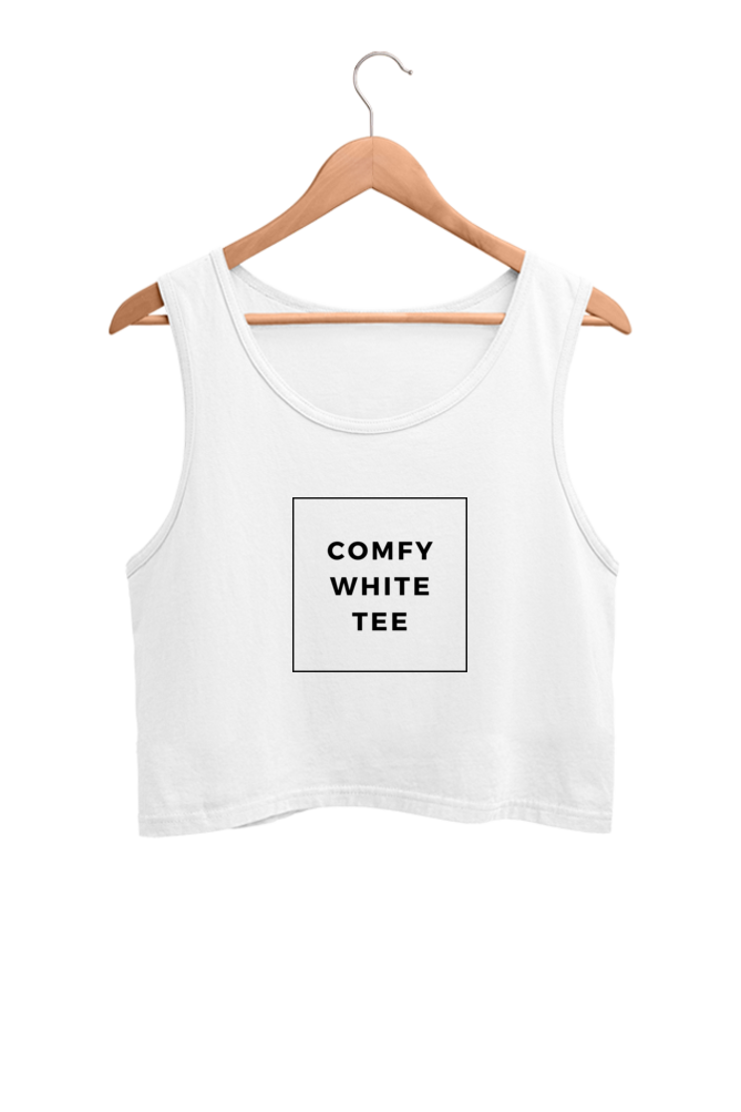 Comfy White Tee - Crop Tank Top