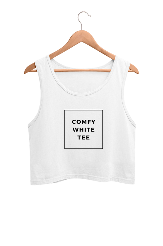 Comfy White Tee - Crop Tank Top